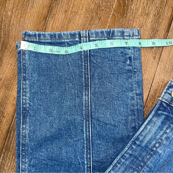 Express Supper High Rise Jeans Women’s 12 Ankle Cropped Jeans Straight Leg Blue - Picture 3 of 9